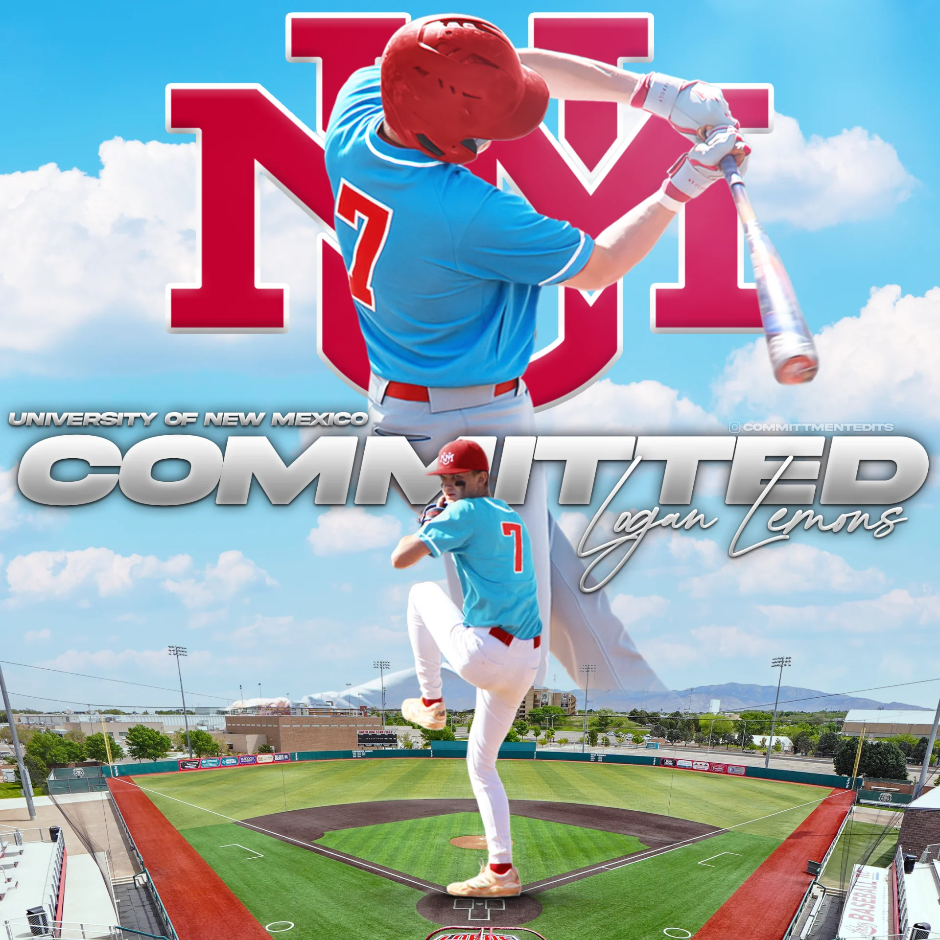 Logan Lemons '27 has verbally committed to playing baseball at the University of New Mexico